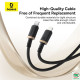 Cáp sạc nhanh Baseus Dura Type-C to Lightning 20W dài 1m Gold + Black LVE094-CL-1GL