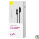 Cáp sạc nhanh Baseus Tungsten Type-C to Type-C 240W dài 2m CAWJ040101 Đen