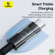 Cáp sạc nhanh Baseus Gem USB-C 100W dài 1m P10373002111-00 Cluster Black