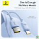 Cáp sạc nhanh OS-Baseus Silky USB to Type-C 100W dài 1m Blue P10377703313-00