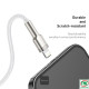 Cáp sạc nhanh USB to Lightning 2.4A dài 1m Baseus Cafule CALJK-A02 White