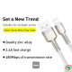Cáp sạc nhanh USB to Lightning 2.4A dài 1m Baseus Cafule CALJK-A02 White