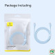 Cáp sạc nhanh Type-C to Type-C 100W dài 1.2m Baseus Pudding P10355702311-00 Galaxy Blue