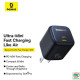 Cốc sạc nhanh 1 cổng Type-C OS-Baseus PicoGo GaN 1C 45W US Cosmic Black LVJ068-TC-UK