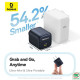 Cốc sạc nhanh 1 cổng Type-C OS-Baseus PicoGo GaN 1C 45W US Cosmic Black LVJ068-TC-UK