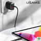 Củ sạc 2 cổng USB-A, Type-C USAMS T35 20W màu Đen CC120TC02