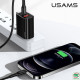 Củ sạc 2 cổng USB-A, Type-C USAMS T35 20W màu Đen CC120TC02