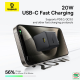 Củ sạc, cáp sạc Type-C Baseus Palm 1C 20W, cáp sạc USB-C to USB-C 60W (20V/3A) 1m Cluster Black P10111603113-01
