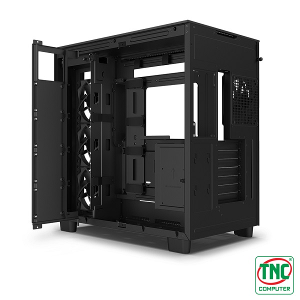 kết nối thuận tiện NZXT H9 FLOW ALL BLACK