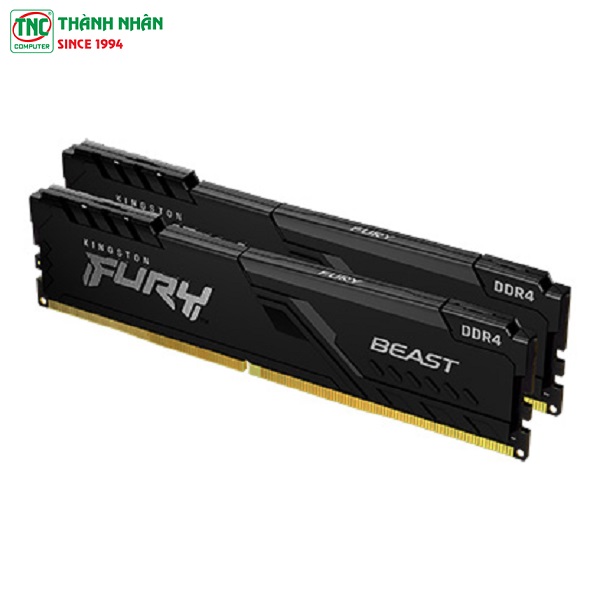 Ram Desktop Kingston Fury Beast Black 64GB DDR4 Bus 3600MT/s KF436C18BBK2/64