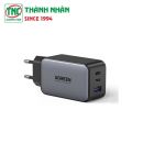 Củ sạc nhanh 3 cổng GaN 65W chân tròn ...