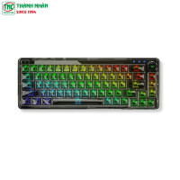 Bàn phím cơ Gaming không dây AULA F68 màu Đen Trong Suốt