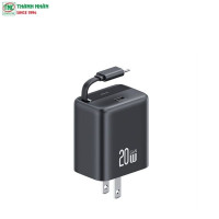 Củ sạc nhanh kèm cáp sạc dây rút USAMS 20W Type-C GaN ...