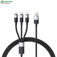 Cáp sạc đa năng 3 in 1 Baseus StarSpeed 100W dài 1.5m Cluster Black P10319900111-02