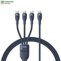Cáp sạc đa năng 3 in 1 Type-C Baseus 100W dài 1.5m Deepsea Blue P10377503321-00