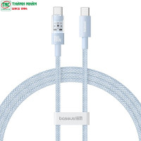 Cáp sạc nhanh Baseus Gem USB-C sang USB-C 1m PD 100W P10373000311-00 Galaxy Blue