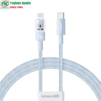 Cáp sạc nhanh Baseus Gem USB-C to Lightning 20W dài 2m P10373001311-01 Galaxy Blue