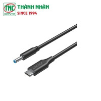 Cáp sạc USB-C Sang DC Jack 4.5 x 3.0 mm 65W Unitek C14117BK cho Laptop HP