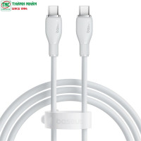 Cáp sạc nhanh Type-C to Type-C 100W dài 1.2m Baseus Pudding P10355702221-00 Stellar White