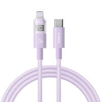 Cáp sạc nhanh Type-C to lightning Baseus Display 2 20W dài 1m P10382703511-00 Nebula Purple