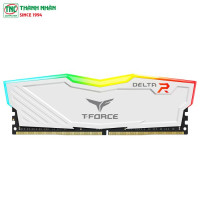 Ram Desktop TeamGroup T-Force Delta White RGB 8GB DDR4 Bus 3600Mhz