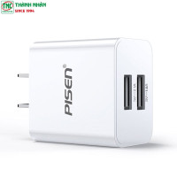 Cốc sạc PISEN Dual USB Charger 2.1A 15.5W Fast Charging ...
