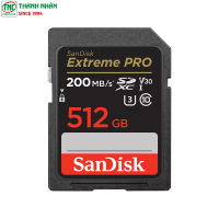 Thẻ nhớ SanDisk Extreme Pro SDXC, SDXXD 512GB, V30, U3, C10, UHS-I, 200MB/s SDSDXXD-512G-GN4IN