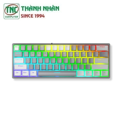 Bàn phím cơ Gaming có dây AULA F3261 màu Trắng Xám