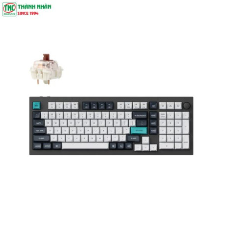 Bàn phím Gaming không dây Keychron Q5M-M3 Q5 Max Swappable RGB Backlight Brown Switch Knob Version Carbon Black