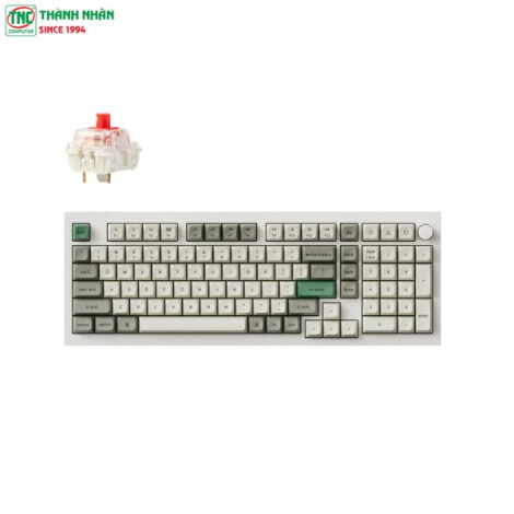 Bàn phím Gaming Keychron Q5M-P1 Q5 Max Swappable RGB Backlight Red Switch Knob Version Shell White