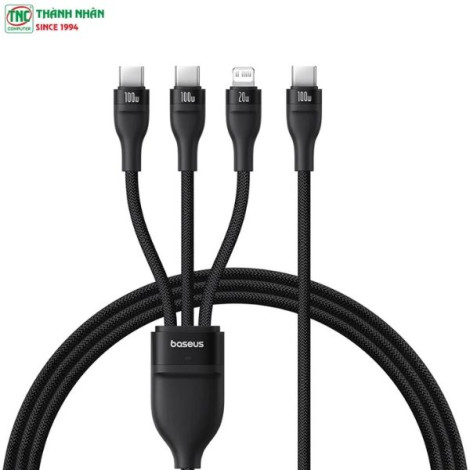 Cáp sạc đa năng 3 in 1 Baseus 100W dài ...