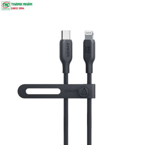 Cáp sạc Anker 541 Type-C sang Lightning dài 1.8m TPE Bio-Based Đen (Black) B2B_A80A2N11