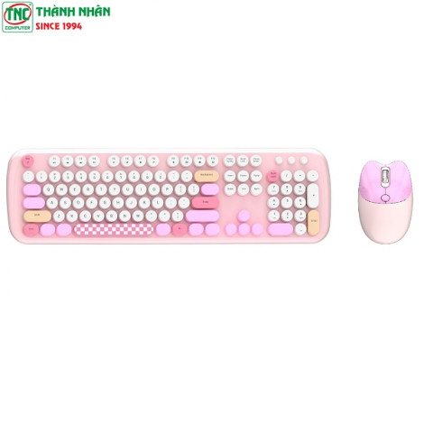 Combo Bàn phím + Chuột không dây GEEZER ZERO màu Hồng