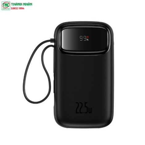 Sạc dự phòng Baseus Qpow2 Dual-Cable 10000mAh 22.5W Black - Chinese Edition (LVA037-1K-22)