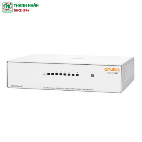 Switch Aruba Instant On 1430-8G R8R45A (8 port/ 10/100/1000 Mbps/ Unmanaged)