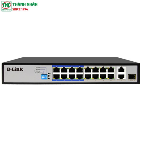 Switch PoE+ D-link DES-F1018P-E (16 x 10/100 ...