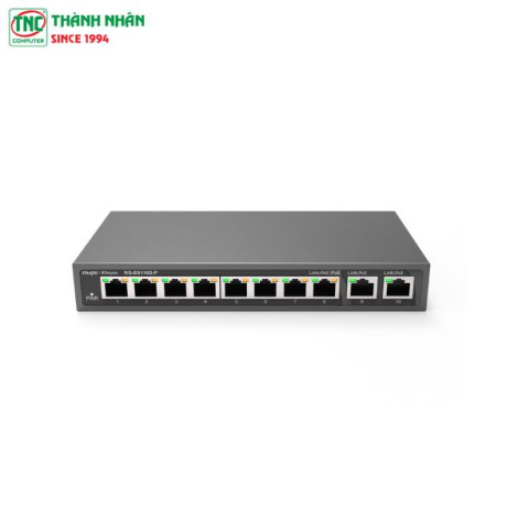 Switch PoE Ruijie RG-ES110D-P (8 x 10/100 Mbps ...