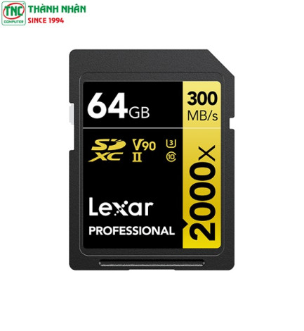 Thẻ nhớ SD 64GB Lexar Professional 2000x LSD2000064G-BNNNG