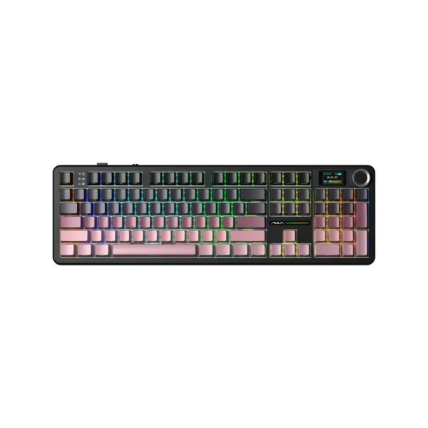 Bàn phím cơ Aula F108 Pro Đen, Hồng Grey Wood V3 switch