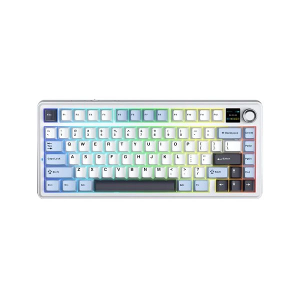 Bàn phím cơ gaming AULA F75 MAX (Xanh - ...