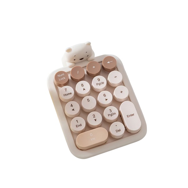 Bàn phím số không dây 2.4Ghz MOFII 520 màu MILKTEA