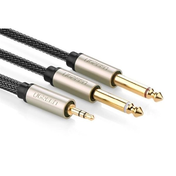 Cáp Audio 3.5mm ra 2 đầu 6.5mm 5m Ugreen 10619