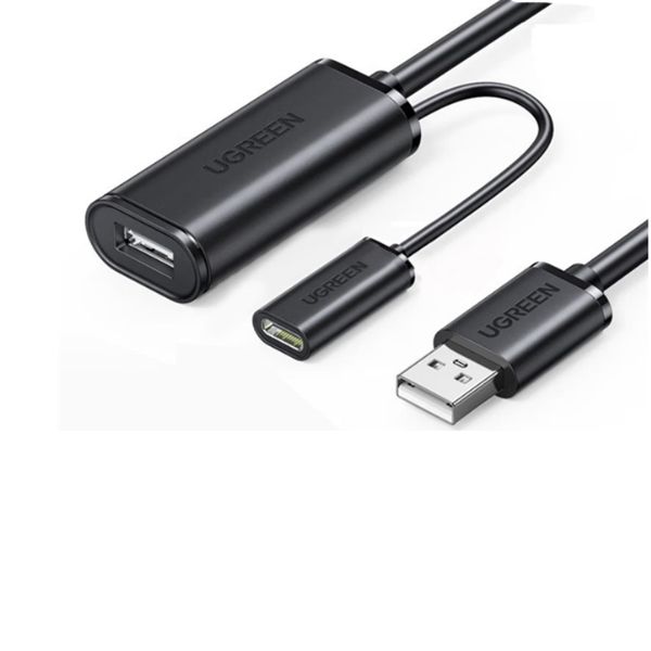 Cáp USB 2.0 nối dài Ugreen 30m 10326 có Chip khuếch đại,trợ nguồn USB-C