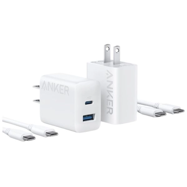 Combo Củ Sạc Nhanh 1C+1A Kèm Cáp C to C ANKER B2348 20W B2348J21 (AKB2348-WH) - White