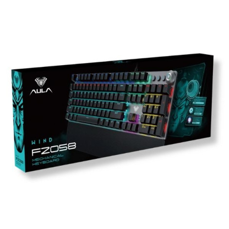 Bàn phím cơ Gaming có dây AULA F2058 Black Red Switch