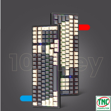 Bàn phím cơ Newmen GM328 màu Xám Trắng Red Switch