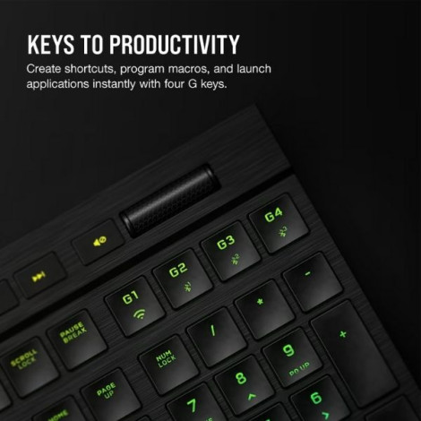 Bàn phím Gaming Corsair K100 AIR-BLK-MX ULP TCT-RGB