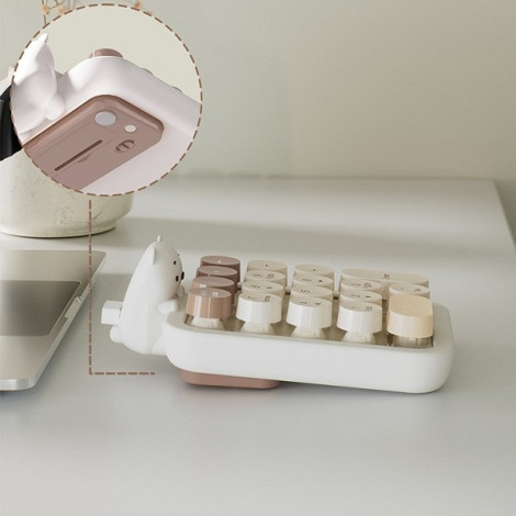 Bàn phím số không dây 2.4Ghz MOFII 520 màu MILKTEA
