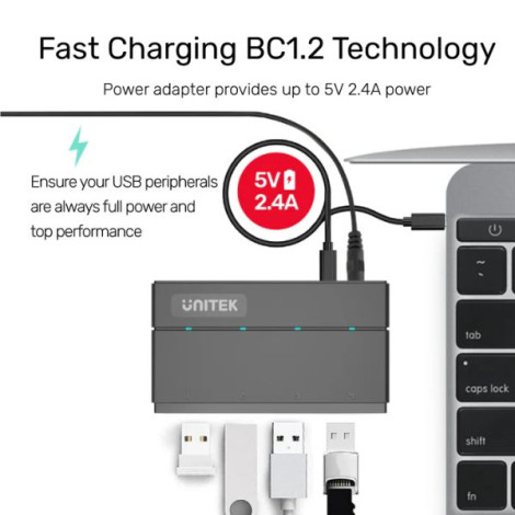 Bộ chia USB 3.0 sang 4 cổng USB 3.0 UNITEK Y-HB03001