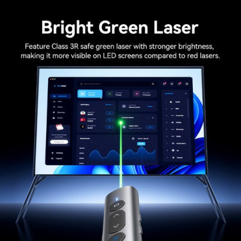 Bút trình chiếu Vention Wireless Green Laser Gray (KQJH0)
